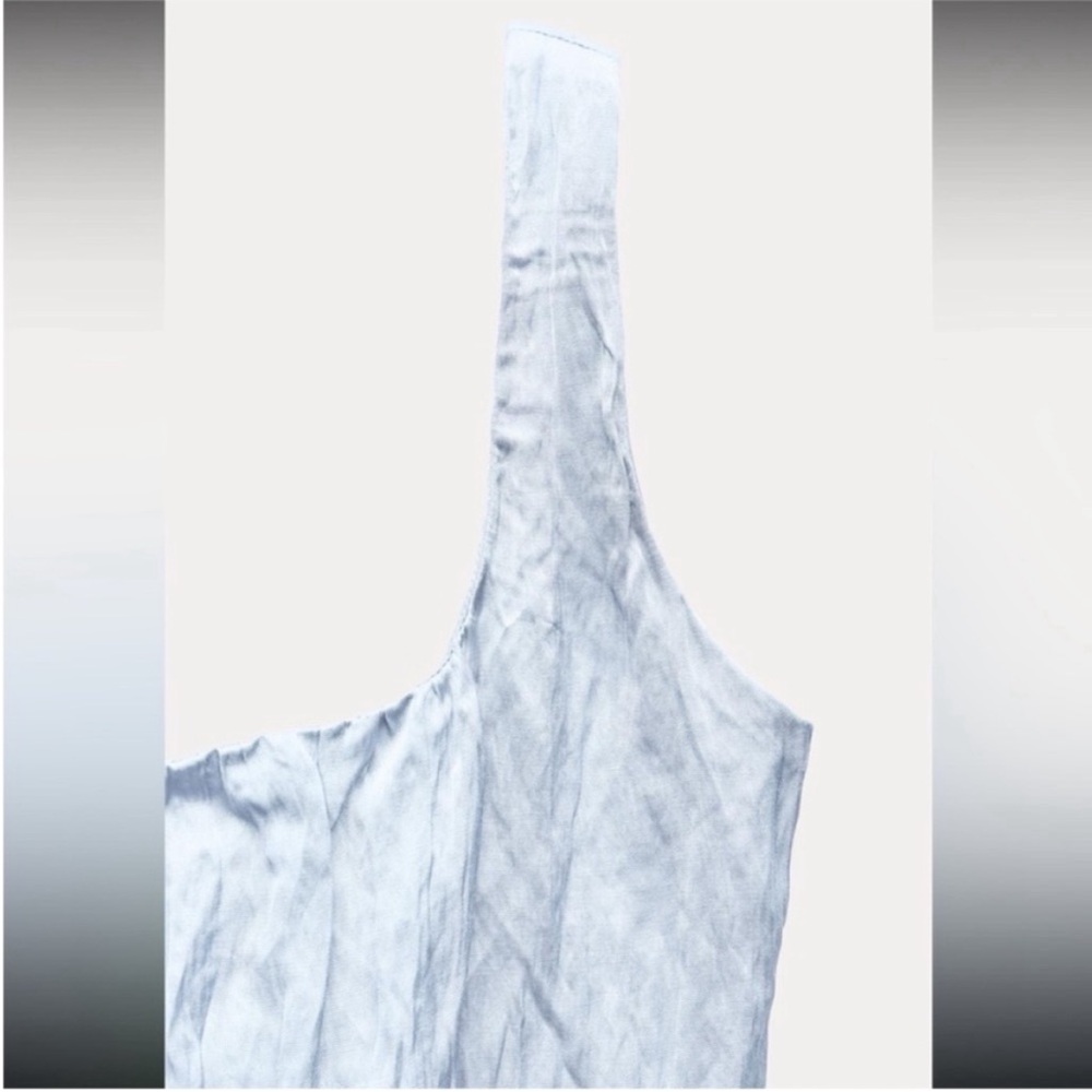 Zara, light blue, wrinkle look dress ZW collection , size Large - Picture 5 of 9
